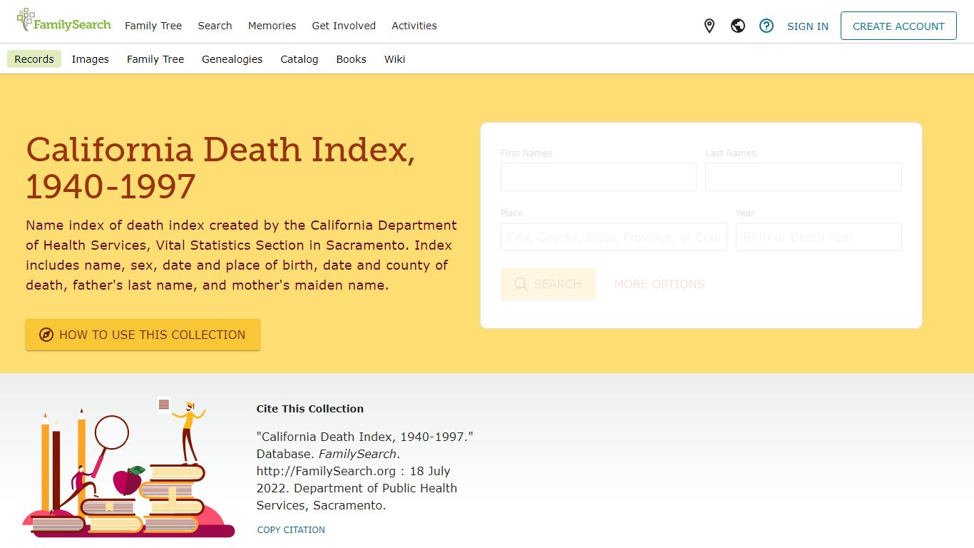 California Death Index, 1940-1997 • FamilySearch