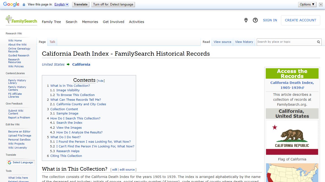 California Death Index - FamilySearch Historical Records